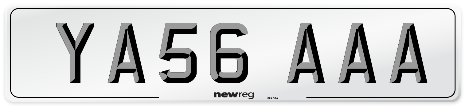 YA56 AAA Number Plate from New Reg